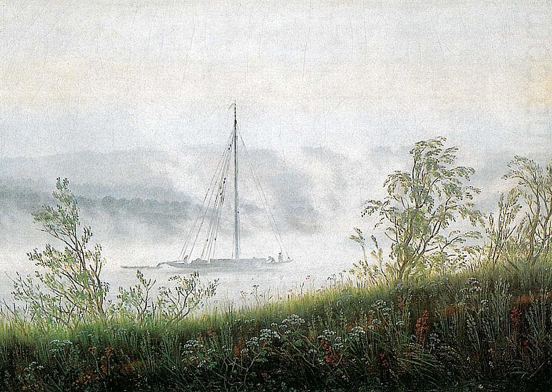 Elbschiff im Fruhnebel, Caspar David Friedrich